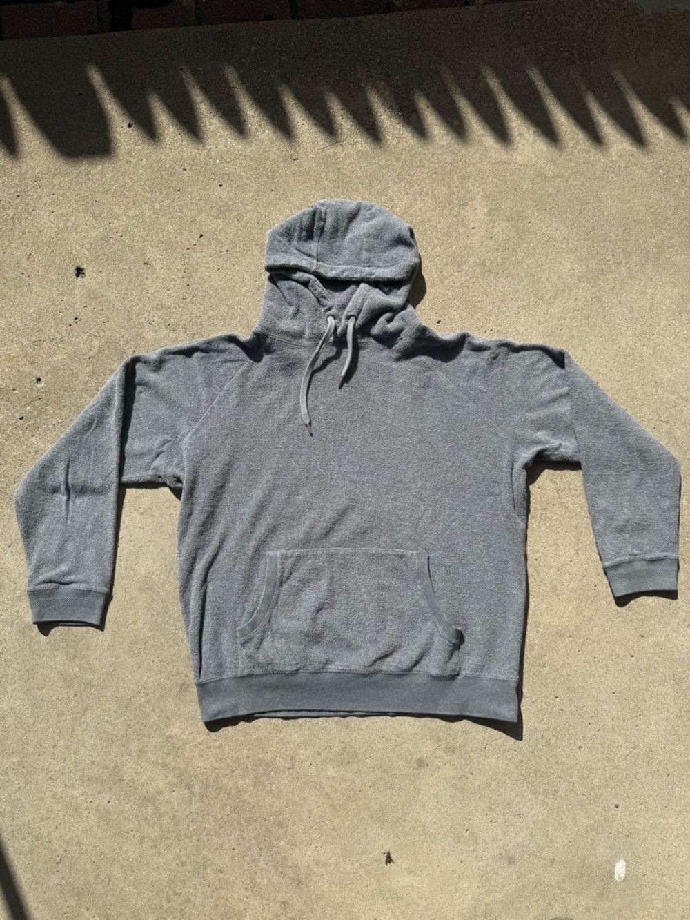 Hamilton and Hare Men's Gray Terrycloth Hooded Sweatshirt